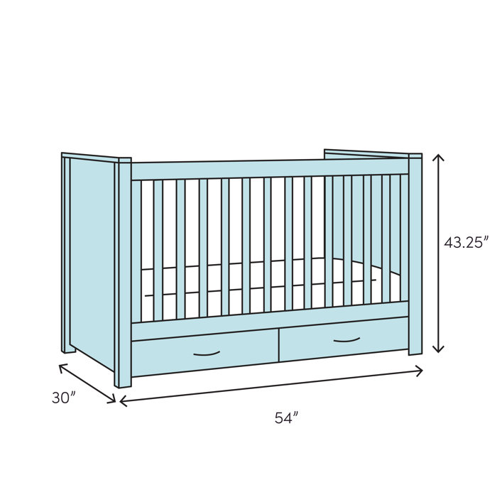 Bratt Decor Joy 3in1 Convertible Crib & Reviews Wayfair